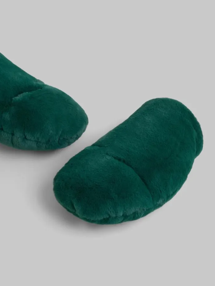 Men Marni Other Accessories Green Padded Faux Fur Mittens