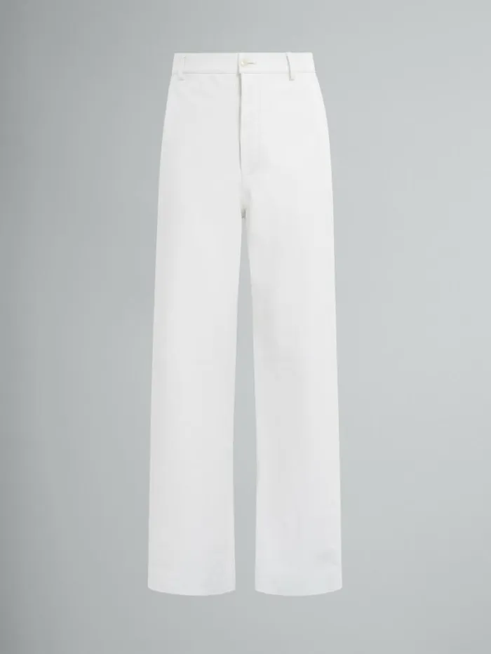 Men Marni Pants White Nappa Trousers