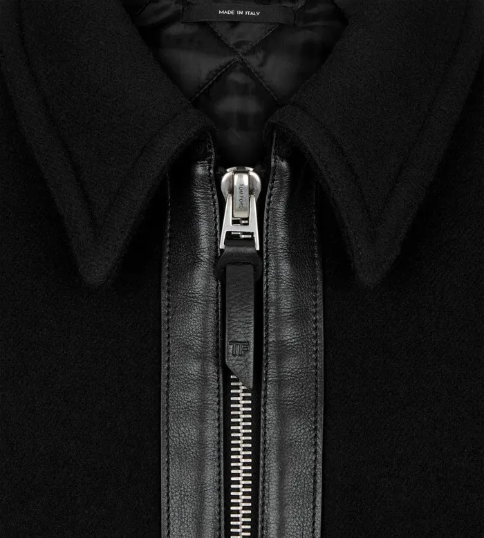 Men Outerwear Tom Ford Double Face Wool Jacket Black