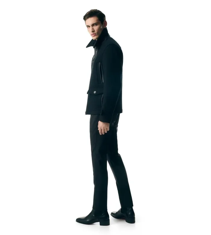 Men Outerwear Tom Ford Double Face Wool Jacket Black