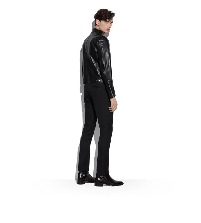 Men Outerwear Tom Ford Soft Leather Cafe Biker Black Men Outerwear Tom Ford Soft Leather Cafe Biker Black