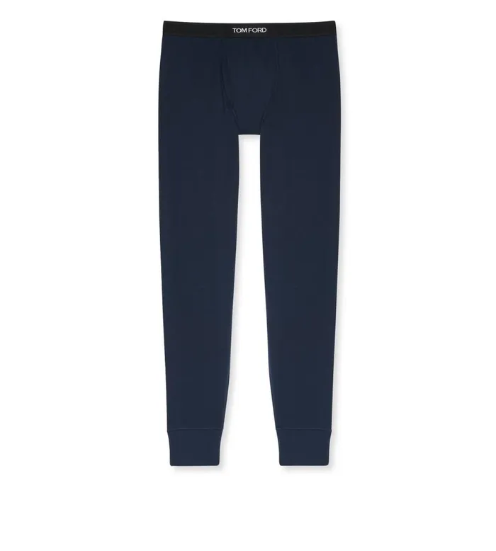 Men PAJAMA PANTS and LONG JOHNS Tom Ford Cotton Long Johns Navy