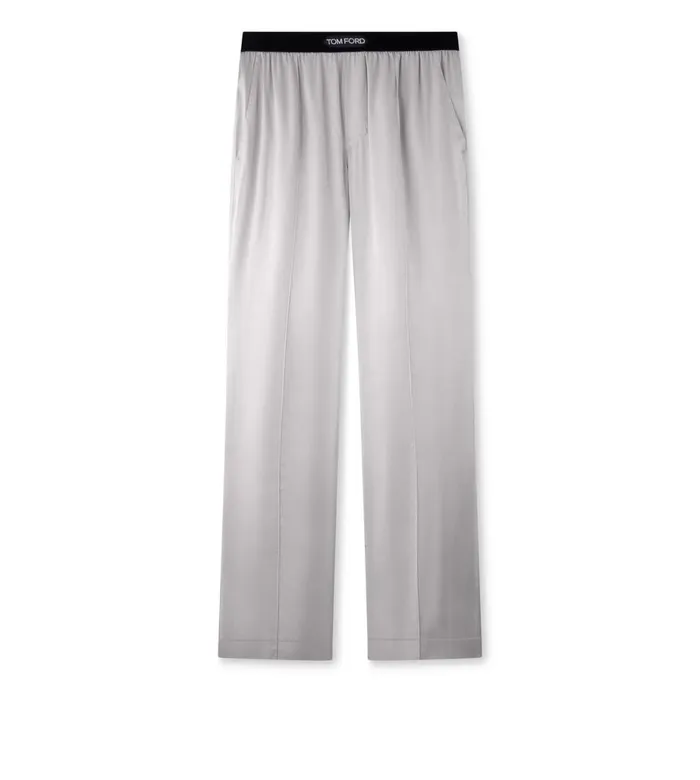 Men PAJAMA PANTS and LONG JOHNS Tom Ford Silk Pajama Pants Light Grey