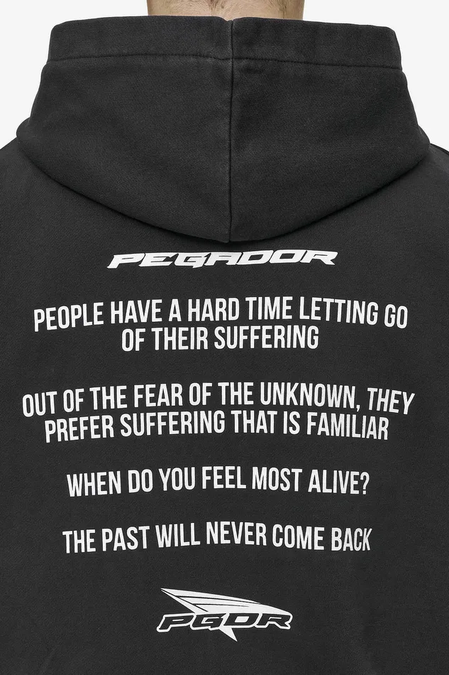 Men Pegador Hoodies Dubose Oversized Sweat Jacket Vintage Black Men Pegador Hoodies Dubose Oversized Sweat Jacket Vintage Black