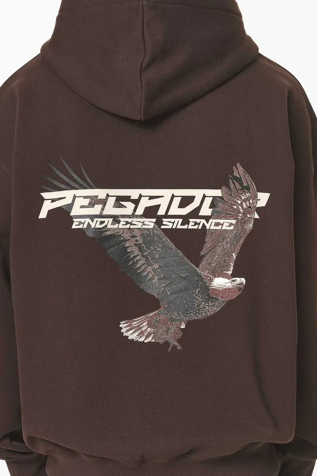 Men Pegador Hoodies Fenton Oversized Sweat Jacket Washed Oak Brown Men Pegador Hoodies Fenton Oversized Sweat Jacket Washed Oak Brown