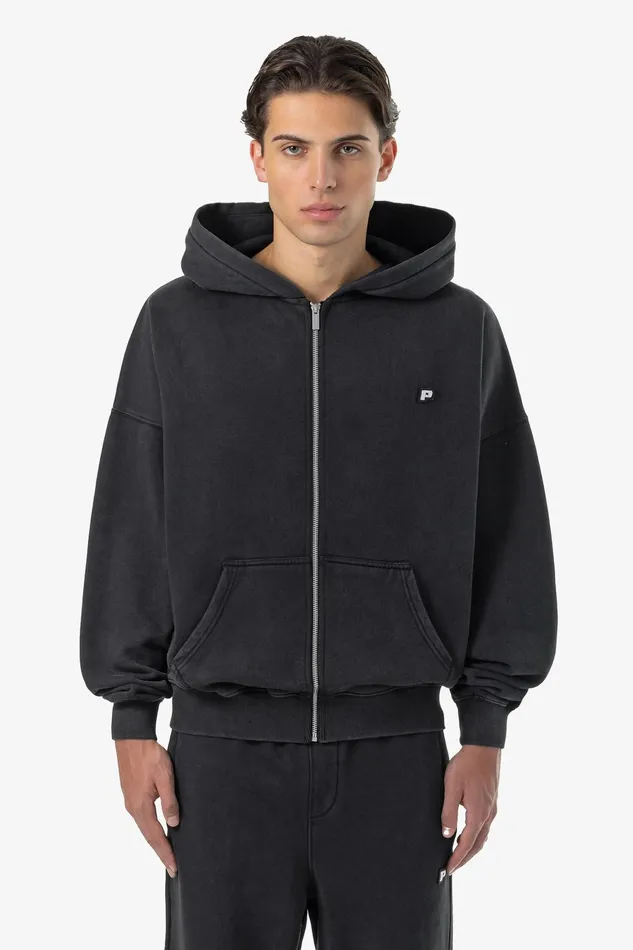 Men Pegador Hoodies Leono Boxy Sweat Jacket Vintage Black