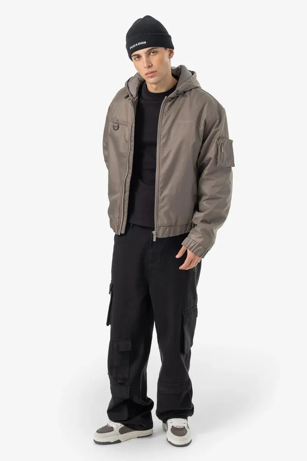Men Pegador Jacken Bensley Bomber Jacket Dust Brown