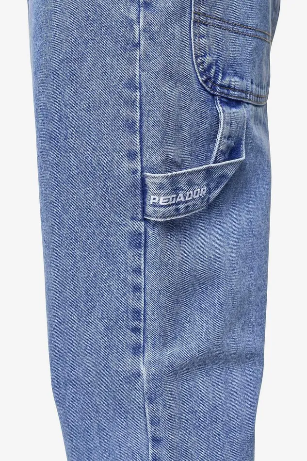 Men Pegador Jeans Daule Baggy Workwear Jeans Washed Blue Men Pegador Jeans Daule Baggy Workwear Jeans Washed Blue