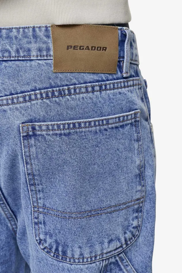 Men Pegador Jeans Daule Baggy Workwear Jeans Washed Blue Men Pegador Jeans Daule Baggy Workwear Jeans Washed Blue