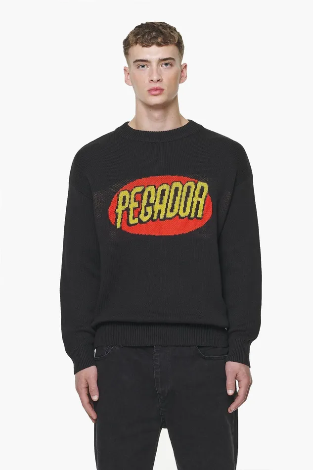 Men Pegador Knitwear Winser Knit Sweater Onyx Black
