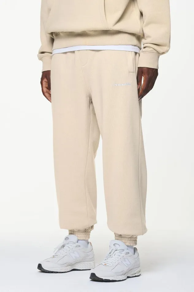 Men Pegador Pants and Joggers Logo Heavy Sweat Jogger Vintage Washed Kingdom Beige Men Pegador Pants and Joggers Logo Heavy Sweat Jogger Vintage Washed Kingdom Beige