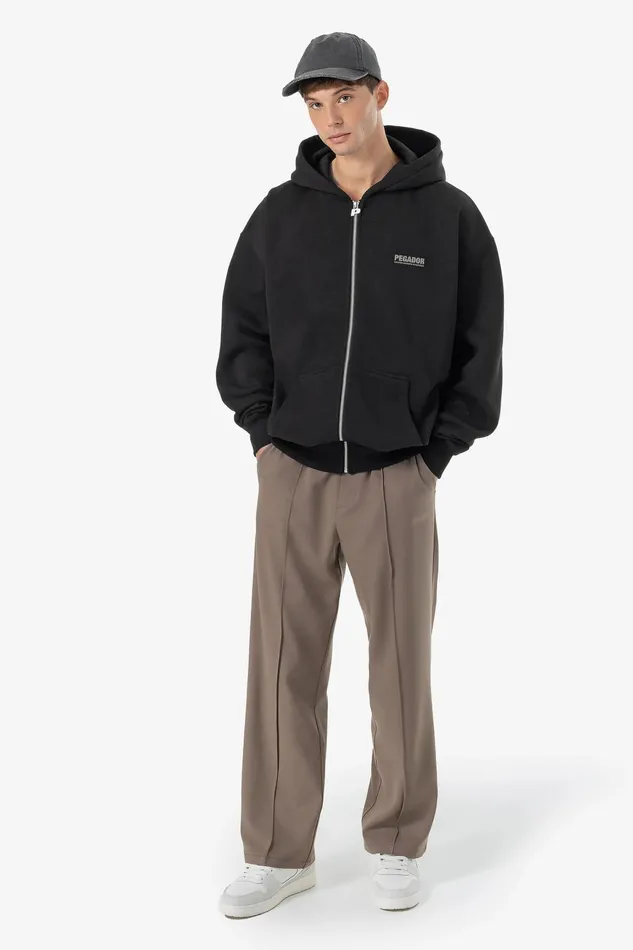 Men Pegador Pants and Joggers Moye Wide Suit Pants Dust Brown Men Pegador Pants and Joggers Moye Wide Suit Pants Dust Brown