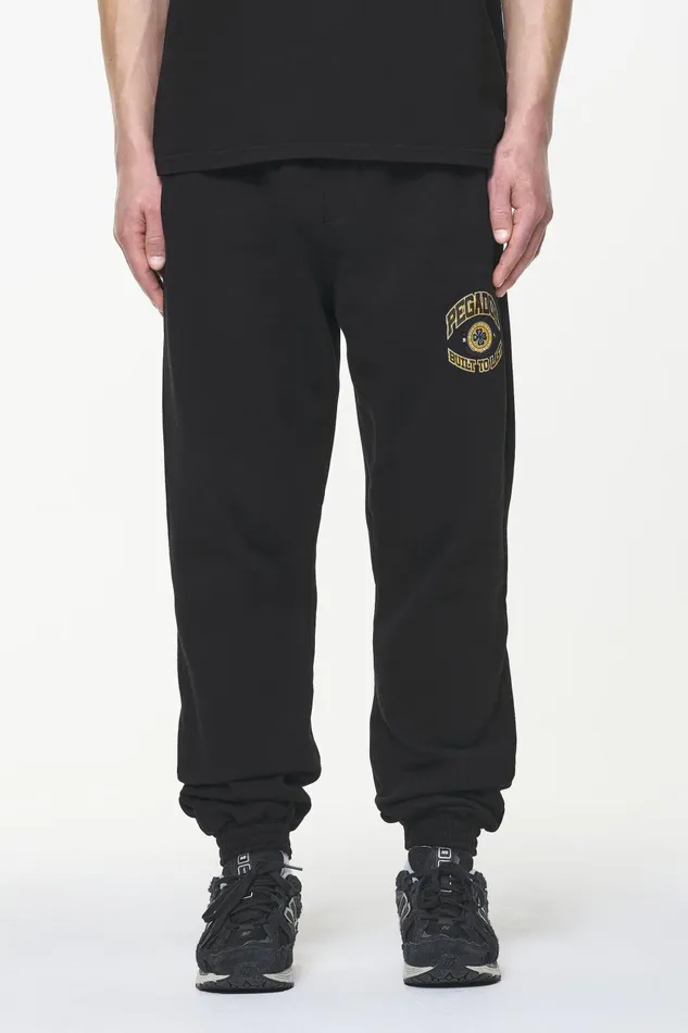 Men Pegador Pants and Joggers Smith Heavy Sweat Pants Vintage Washed Onyx Black