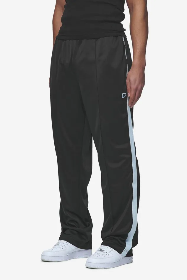 Men Pegador Pants and Joggers Zeno Track Pants Black Baby Blue