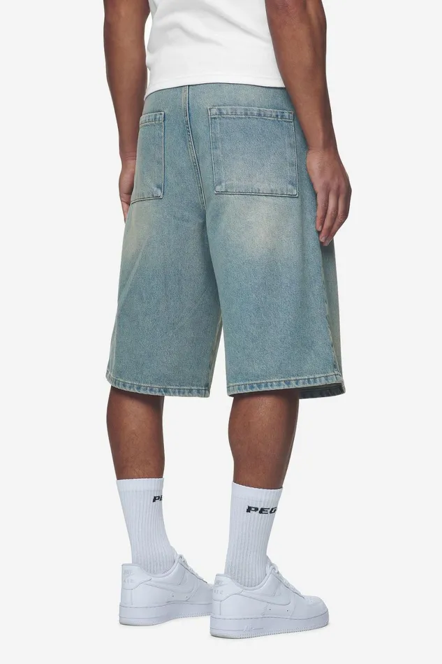 Men Pegador Shorts Alcoa Jorts Washed Vintage Blue Men Pegador Shorts Alcoa Jorts Washed Vintage Blue