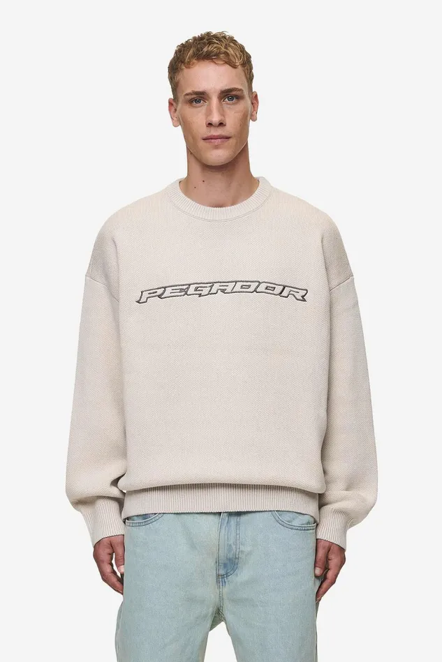 Men Pegador Sweaters Lenox Oversized Knit Sweater Light Beige