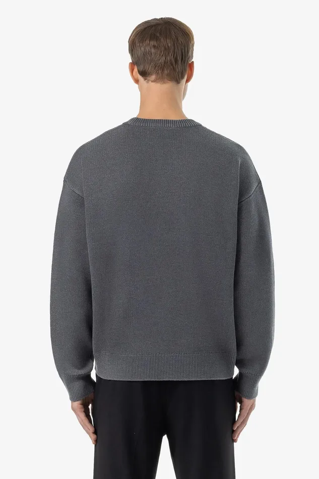 Men Pegador Sweaters Logo Oversized Ribbed Knit Sweater Dyed Black Men Pegador Sweaters Logo Oversized Ribbed Knit Sweater Dyed Black
