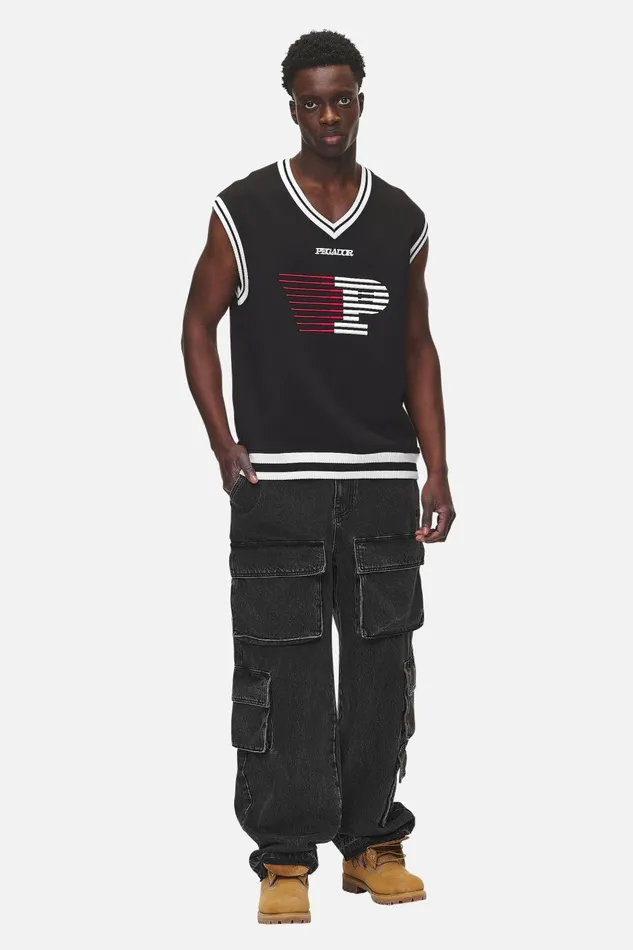 Men Pegador Sweaters Marcy Oversized Sweat Vest Washed Black Men Pegador Sweaters Marcy Oversized Sweat Vest Washed Black