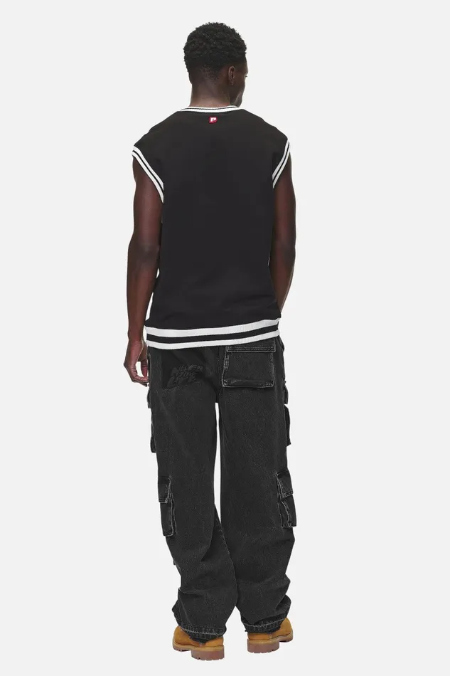 Men Pegador Sweaters Marcy Oversized Sweat Vest Washed Black Men Pegador Sweaters Marcy Oversized Sweat Vest Washed Black