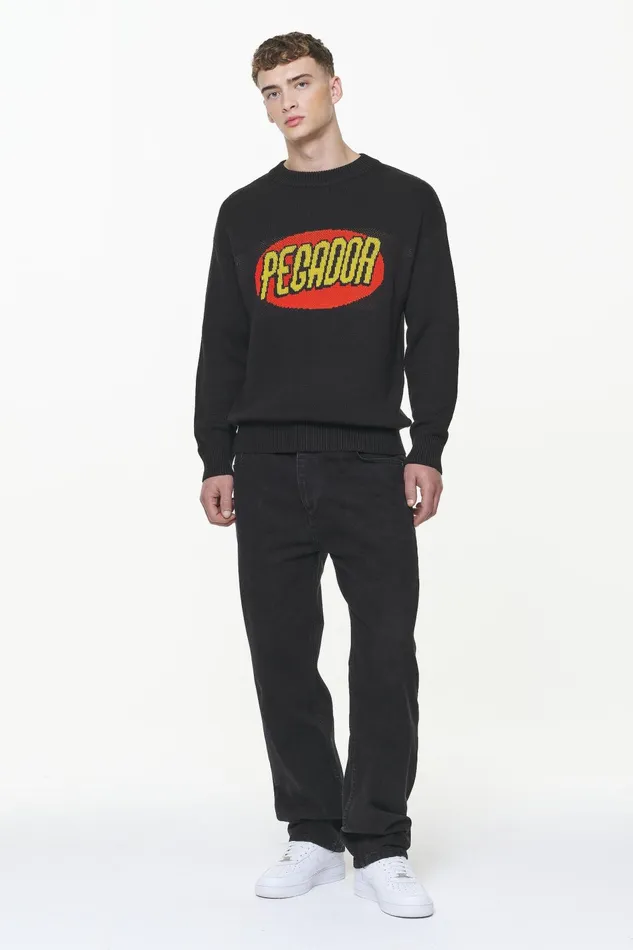 Men Pegador Sweaters Winser Knit Sweater Onyx Black Men Pegador Sweaters Winser Knit Sweater Onyx Black