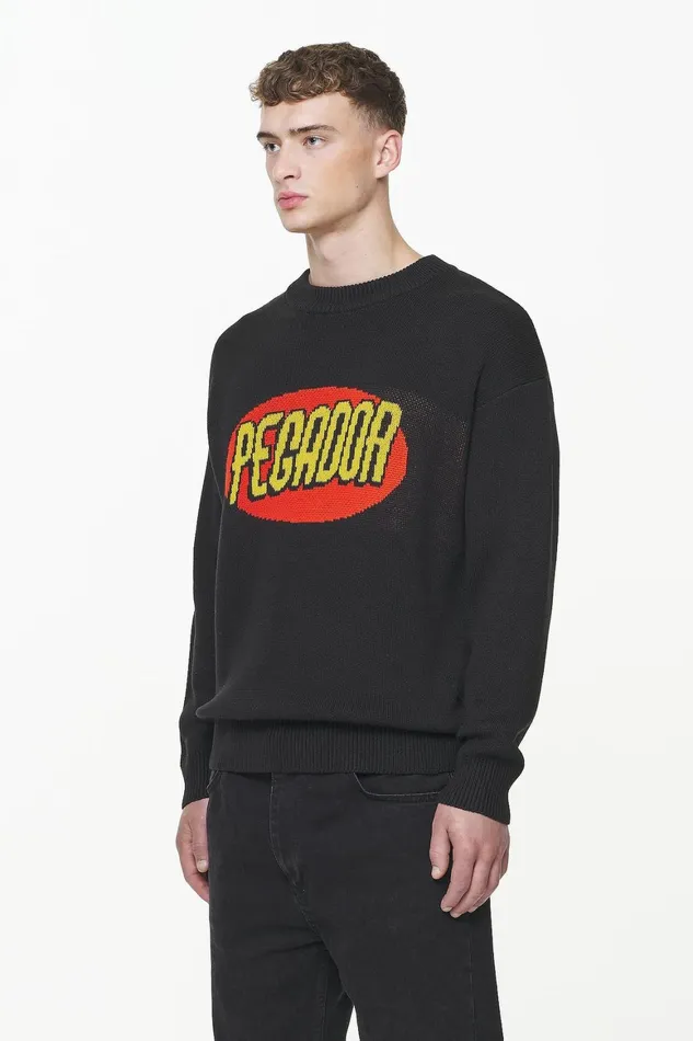 Men Pegador Sweaters Winser Knit Sweater Onyx Black Men Pegador Sweaters Winser Knit Sweater Onyx Black