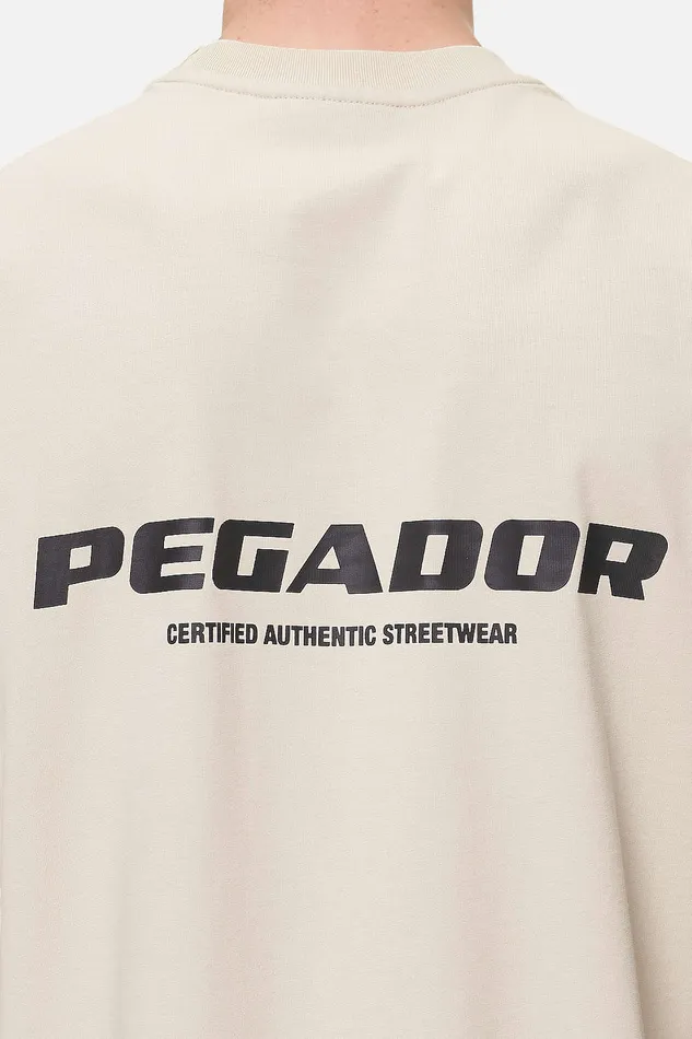 Men Pegador Tees Colne Logo Oversized Tee Washed Desert Sand Men Pegador Tees Colne Logo Oversized Tee Washed Desert Sand