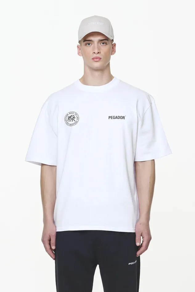 Men Pegador Tees Dike Oversized Tee White Men Pegador Tees Dike Oversized Tee White