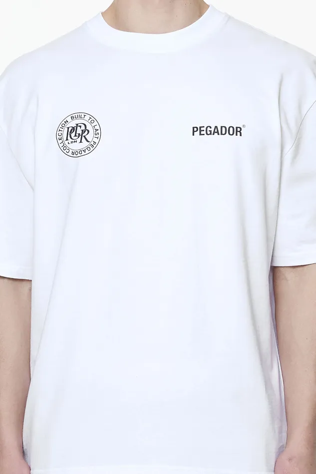 Men Pegador Tees Dike Oversized Tee White Men Pegador Tees Dike Oversized Tee White
