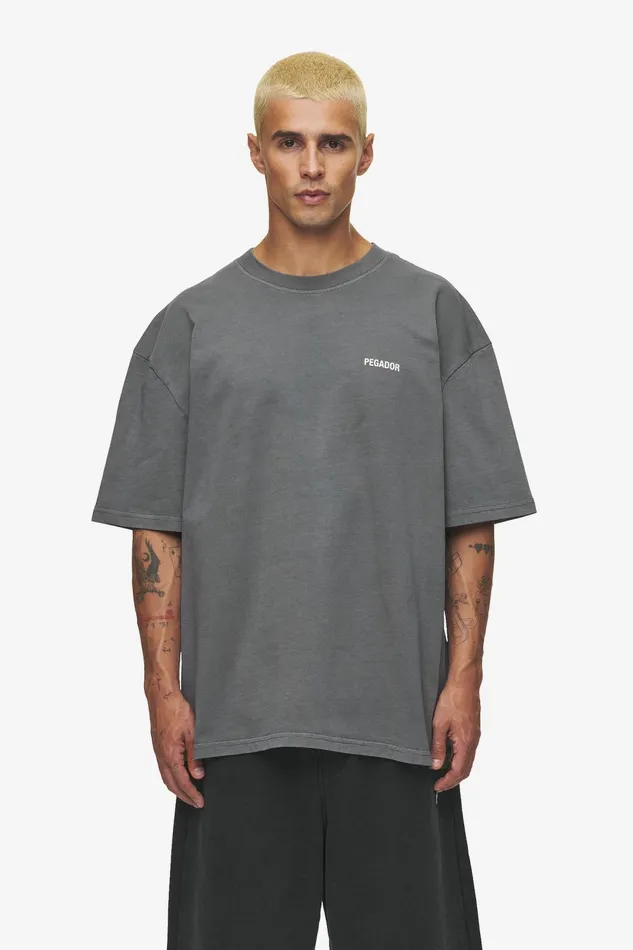 Men Pegador Tees Gulati Oversized Tee Vintage Grey Men Pegador Tees Gulati Oversized Tee Vintage Grey