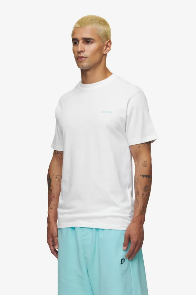 Men Pegador Tees Logo Slim Tee White Sky Blue Men Pegador Tees Logo Slim Tee White Sky Blue