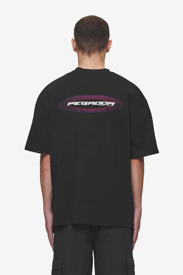 Men Pegador Tees Madron Oversized Tee Washed Black