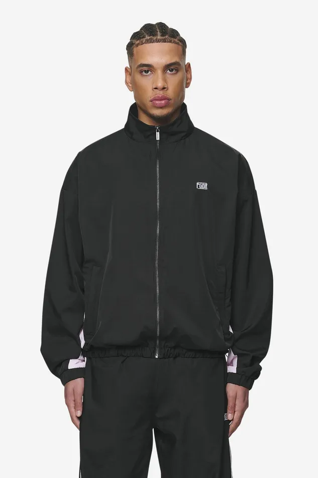 Men Pegador Track Jackets Stow Boxy Track Jacket Black Bubblegum