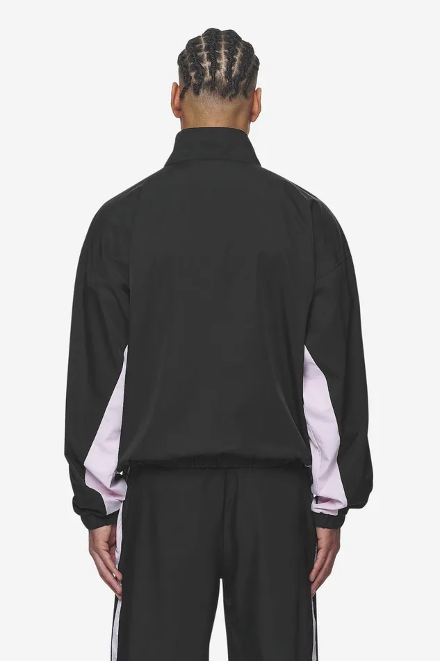 Men Pegador Track Jackets Stow Boxy Track Jacket Black Bubblegum Men Pegador Track Jackets Stow Boxy Track Jacket Black Bubblegum