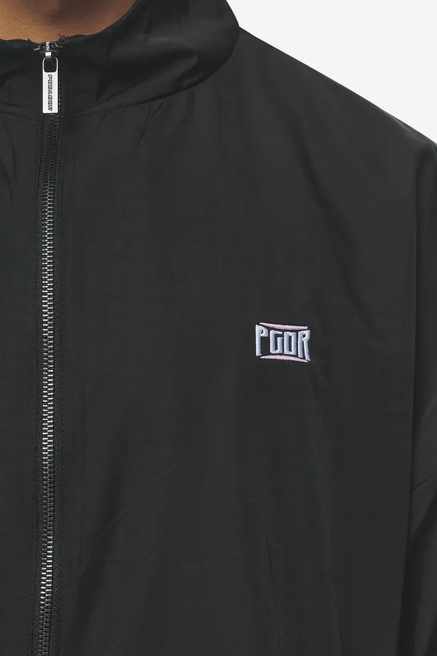 Men Pegador Track Jackets Stow Boxy Track Jacket Black Bubblegum Men Pegador Track Jackets Stow Boxy Track Jacket Black Bubblegum