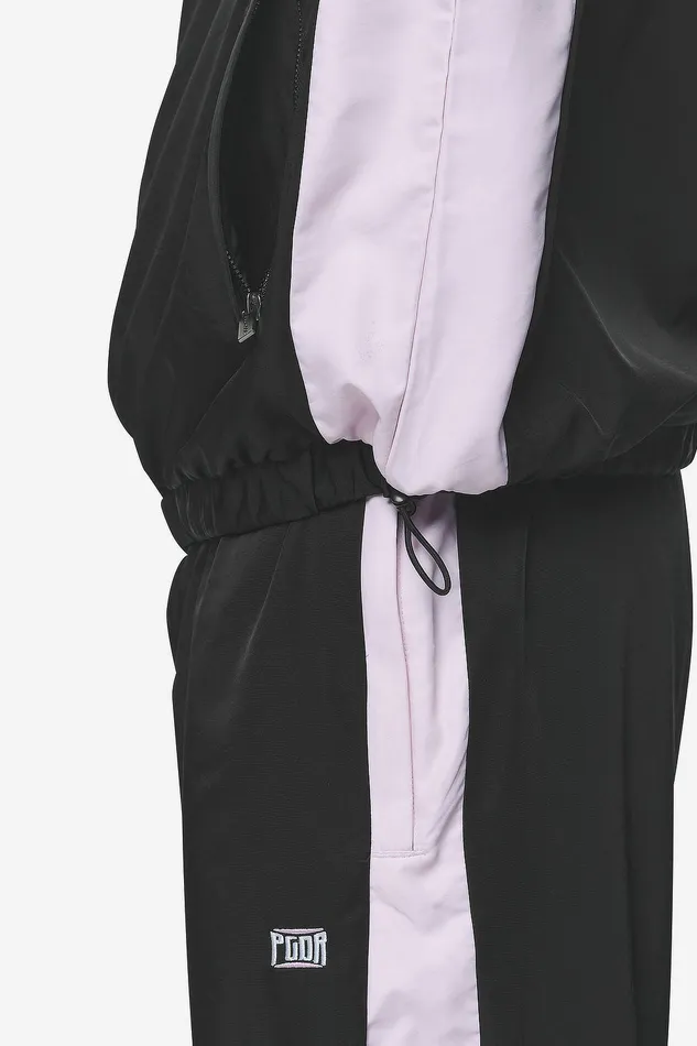 Men Pegador Track Jackets Stow Boxy Track Jacket Black Bubblegum Men Pegador Track Jackets Stow Boxy Track Jacket Black Bubblegum