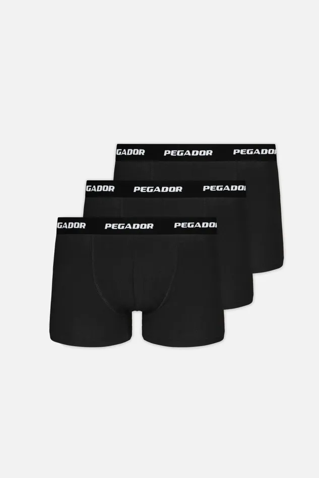 Men Pegador Underwear Ango Boxershorts 3 Pack Black Black
