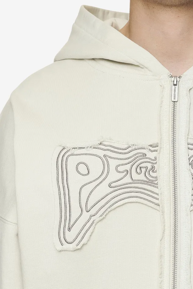 Men Pegador Zip Hoodies Avon Boxy Sweat Jacket Washed Salty Cream Men Pegador Zip Hoodies Avon Boxy Sweat Jacket Washed Salty Cream