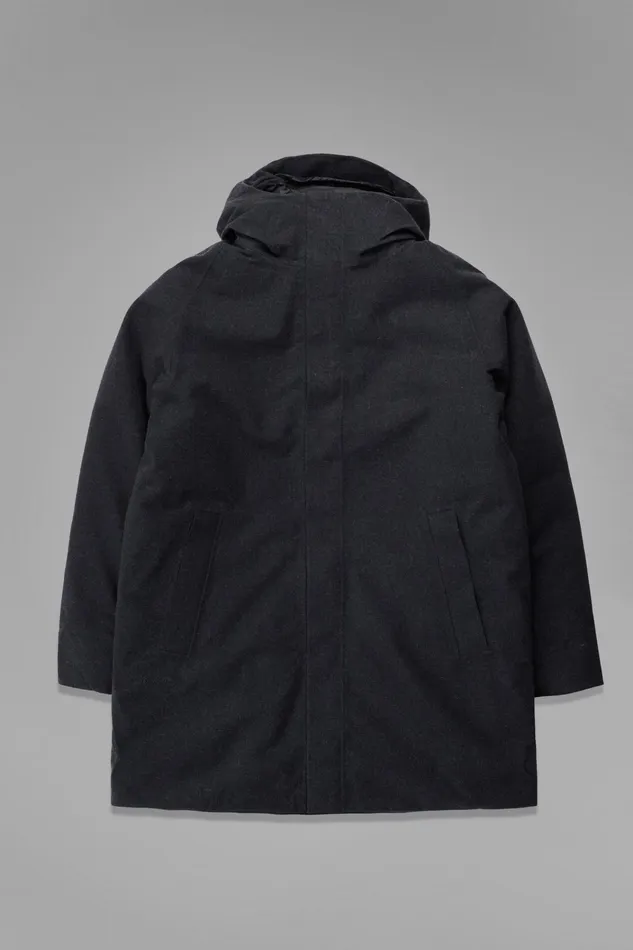 Men Rokkvi 60 GoreTex Wool Down Jacket Charcoal Melange Norse Projects Outerwear