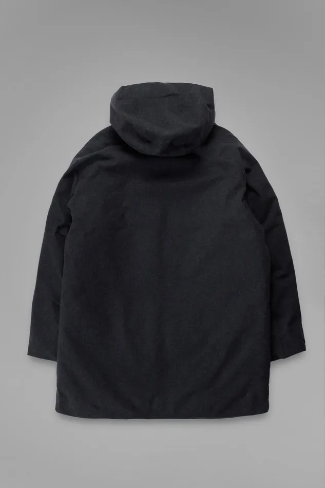 Men Rokkvi 60 GoreTex Wool Down Jacket Charcoal Melange Norse Projects Outerwear
