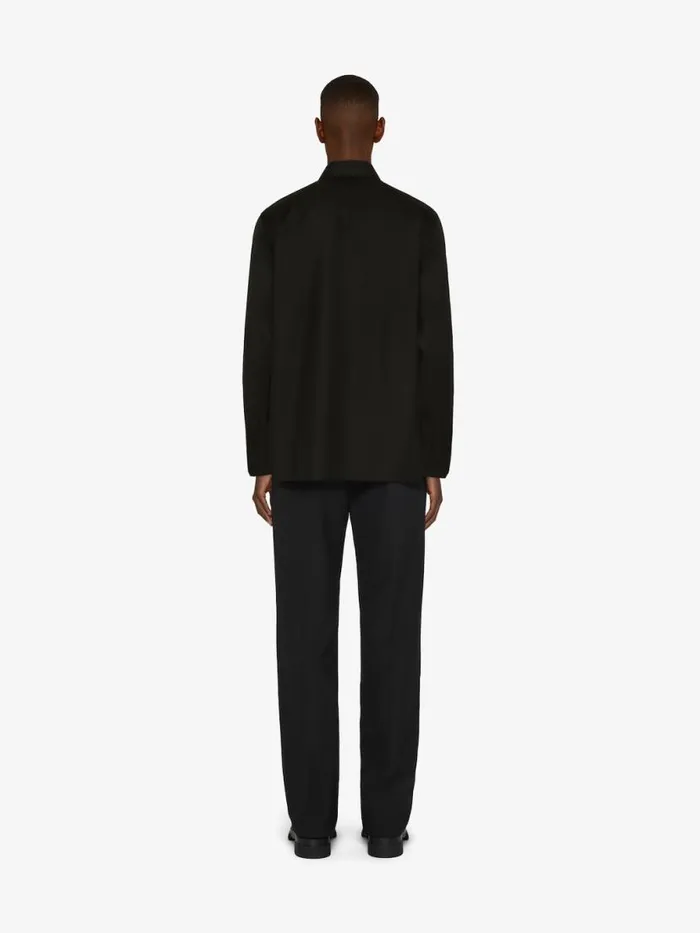Men Shirts Givenchy GIVENCHY Boxy Fit Shirt In Poplin Black