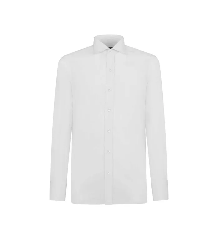 Men Shirts Tom Ford Poplin Slim Fit Shirt Optical White