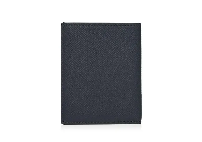 Men Small Leather Goods Tom Ford Small Grain Leather Folding Cardholder Midnight Blue Men Small Leather Goods Tom Ford Small Grain Leather Folding Cardholder Midnight Blue