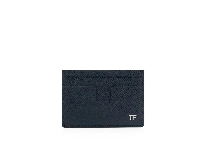 Men Small Leather Goods Tom Ford Small Grain Leather Money Clip Cardholder