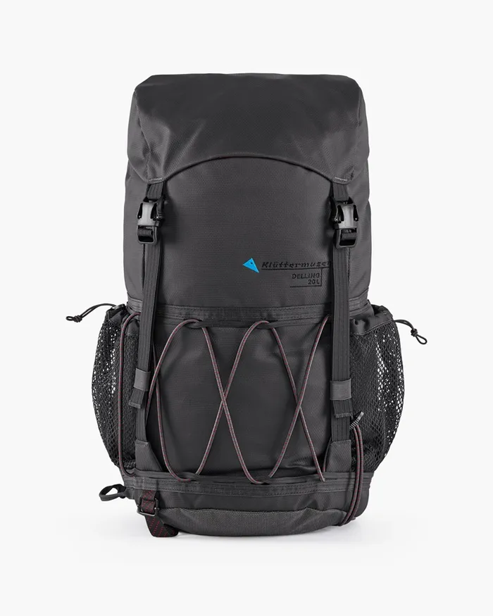 MenWomen Delling 20L Compact Hiking Backpack Raven Klttermusen SingleDay Backpacks 1832l