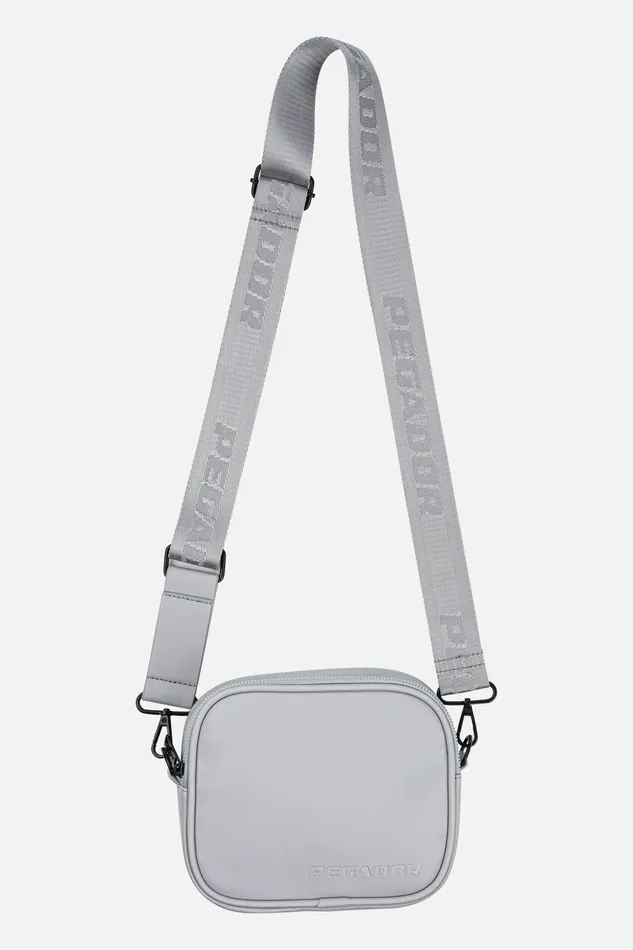 MenWomen Pegador Bags Skibo Logo Faux Leather Shoulder Strap Bag Cool Grey MenWomen Pegador Bags Skibo Logo Faux Leather Shoulder Strap Bag Cool Grey