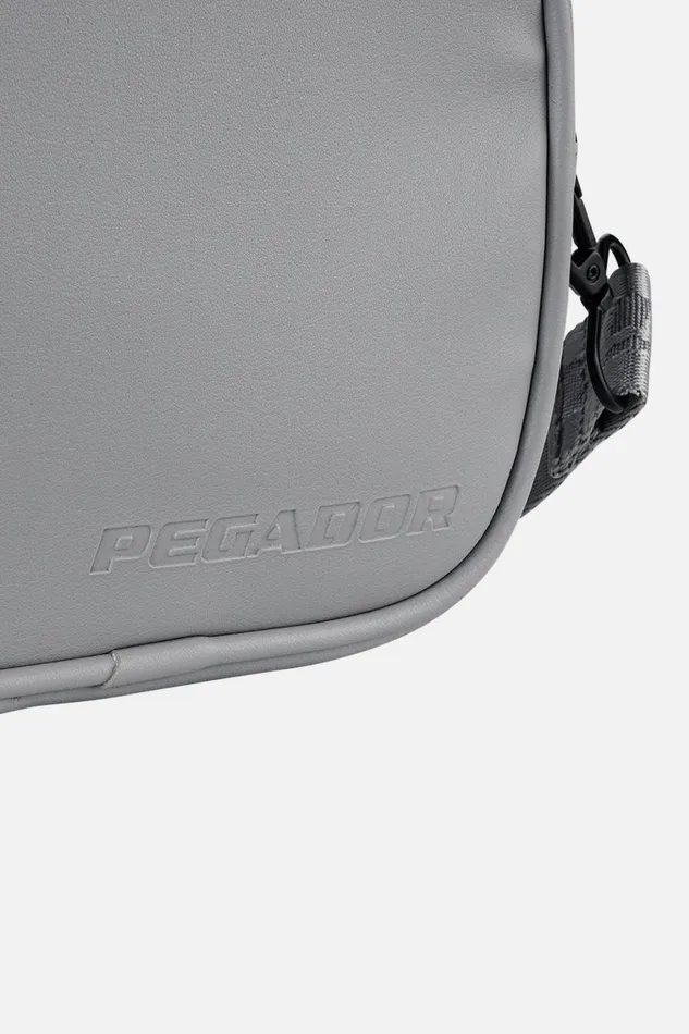 MenWomen Pegador Bags Skibo Logo Faux Leather Shoulder Strap Bag Cool Grey MenWomen Pegador Bags Skibo Logo Faux Leather Shoulder Strap Bag Cool Grey