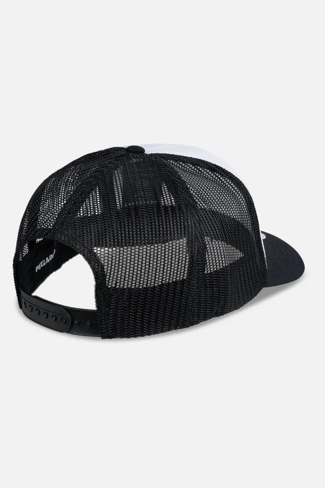 MenWomen Pegador Caps and Hats Logo Baseball Trucker Cap White Black MenWomen Pegador Caps and Hats Logo Baseball Trucker Cap White Black