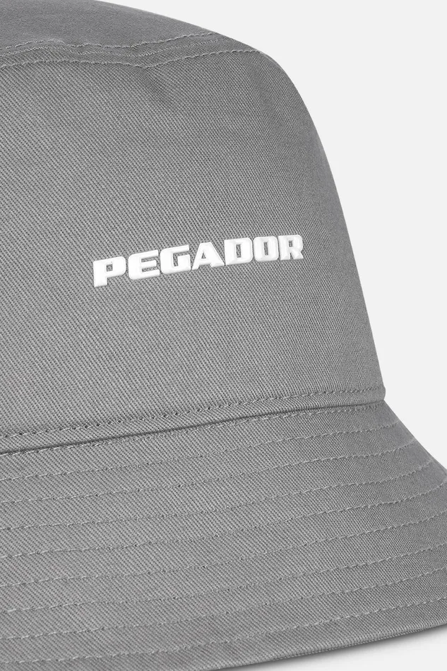 MenWomen Pegador Caps and Hats Logo Bucket Hat Cool Grey White MenWomen Pegador Caps and Hats Logo Bucket Hat Cool Grey White