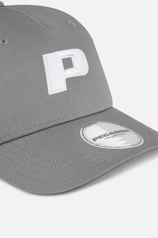 MenWomen Pegador Caps and Hats P Logo Cap Cool Grey White MenWomen Pegador Caps and Hats P Logo Cap Cool Grey White
