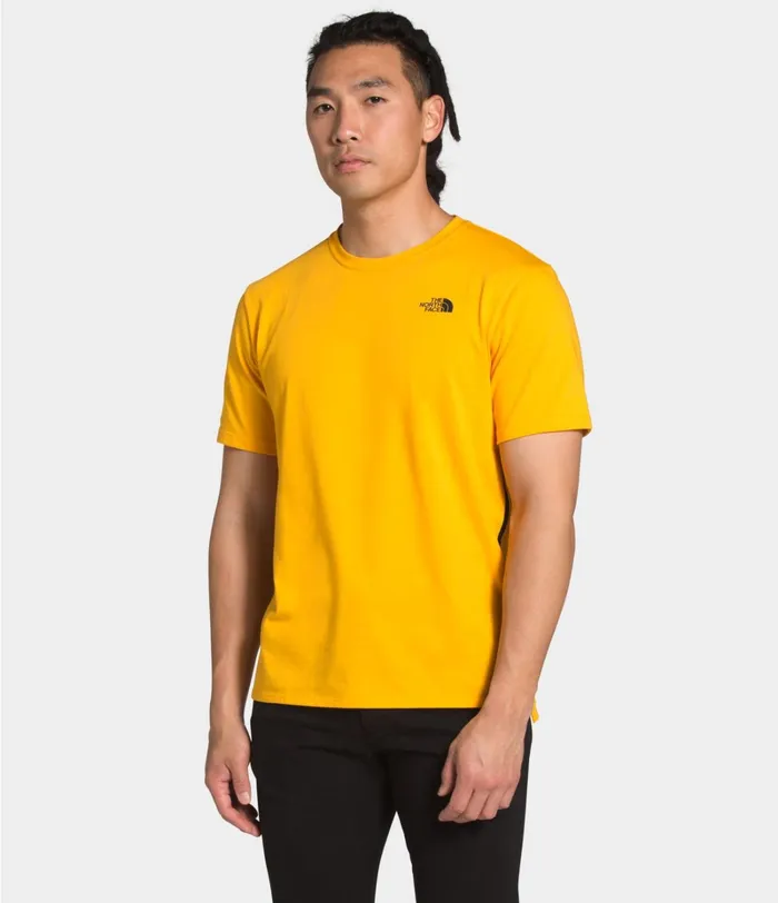 Mens The North Face Active Tops North Dome Active Short Sleeve Summit Gold